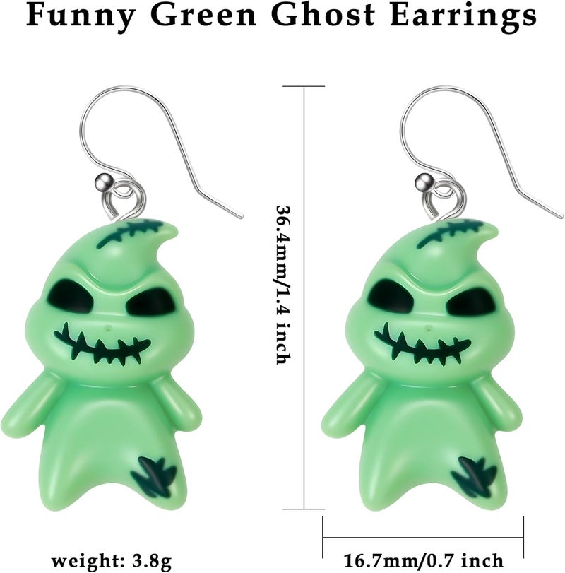 DAYANEY Christmas Earrings for Women Spooky Ghost Earrings Studs Cute Ghostface Merch Matching Nightmare Movie Before Chrsitmas Sweater Boogcy Stuff as Christmas Stocking Stuffers Xmas Jewelry - Image 3